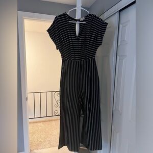 Altar’d State Navy Striped Jumpsuit